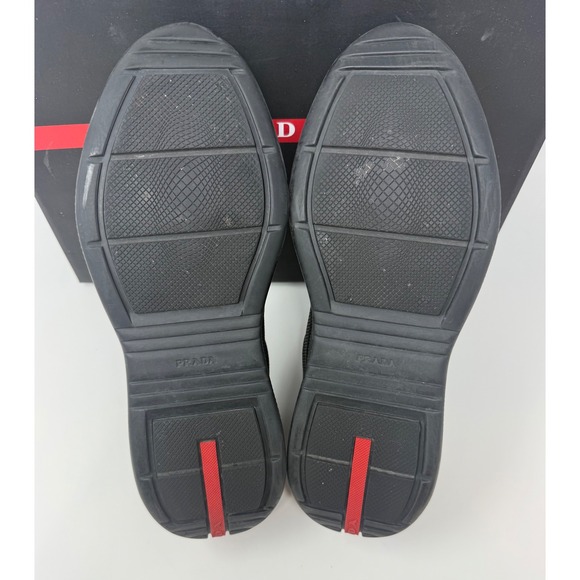 Prada Americas Cup Sneaker Leather Black Size 11 US 10 UK